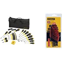 STANLEY STHT0-62113 - Set de destornilladores- 42 piezas + STANLEY 0-69-253 - Juego 10 llaves 1-5-10mm - tipo libro -
